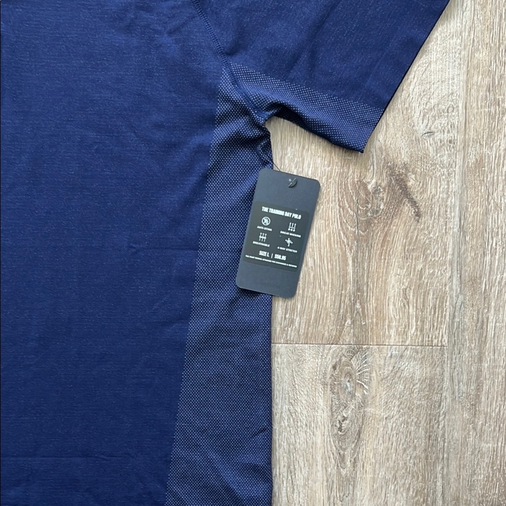 Men's Fabletics Navy Blue Polo Shirt - Picture 3 of 6